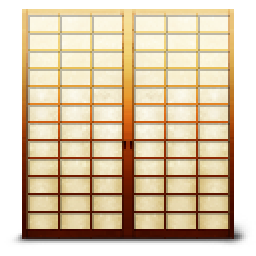 Shoji paper sliding door icon ico