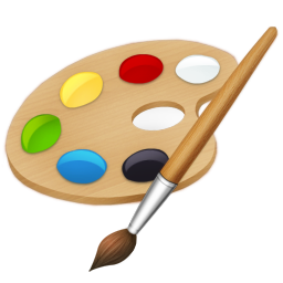Palette and Brush icon ico