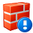 Brick wall icon ico