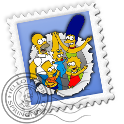 The Simpsons postmark icon ico